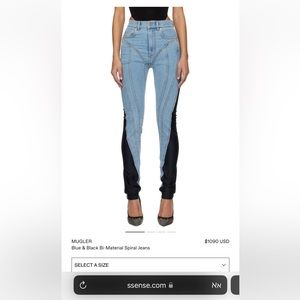 Mugler spiral jeans